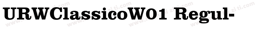 URWClassicoW01 Regul字体转换